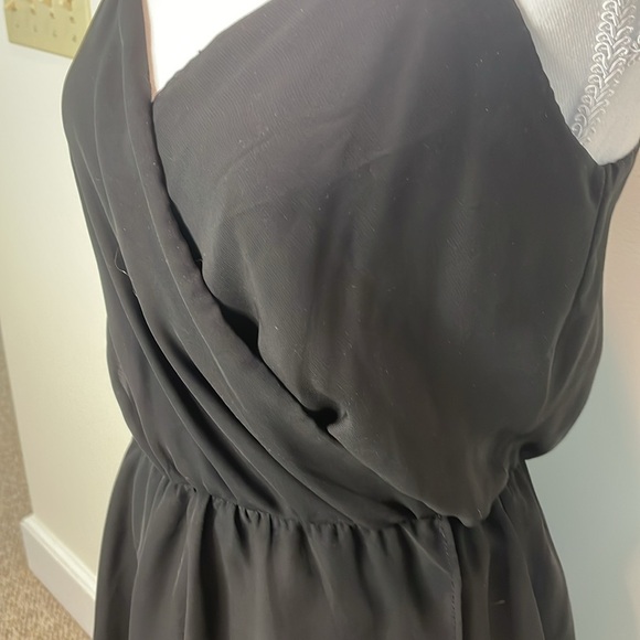 Xhilaration Stylish Black Wrap Dress with Spaghetti Straps. Small Petite - Picture 3 of 7